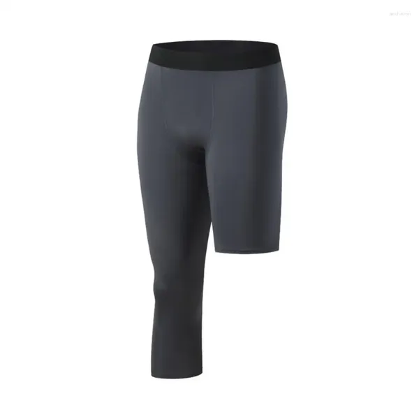 Vêtements de gymnastique taille haute pantalon ajusté pour hommes couche de base de compression short serré pour le basket-ball cyclisme Sport Fitness
