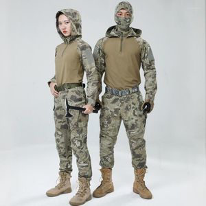 Gym Kleding Hooded Tactische Camouflage Kleding Pak Leger Fans CS Veld Combat Training Uniform Outdoor Schieten Militaire Shirt