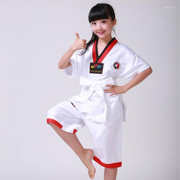 Ropa de gimnasia Niños Taekwondo Uniforme Niño Uniformes Niños Karate Judo Chica Traje Dobok TKD Alta calidad