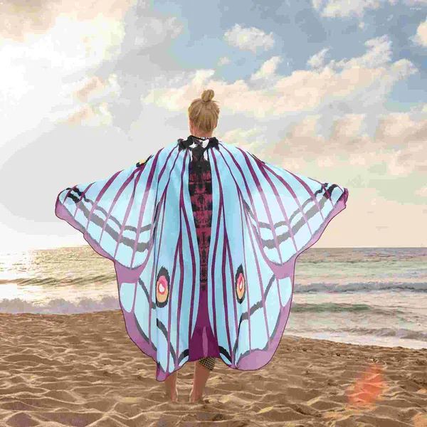 Ropa de gimnasio grandes mariposas Cape festivas festivas chales cosplay accesorio de vestuario