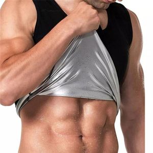 Vêtements de gymnastique hommes fitness gilet Sauna entraînement T-Shirt taille formateur rapide sweat haut Shapewear282q282j