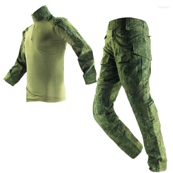 Ropa de gimnasio Tácticas militares EMR Camuflaje verde Traje de combate Ruso G3 Camisa y pantalones Caza al aire libre