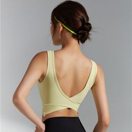 Gym Kleding Myzyqg Sport Yoga Bra Dames Ronde Nek Big V Mooi Back Running Underwear Fitness Vest Workout Tops Sexy Lingerie
