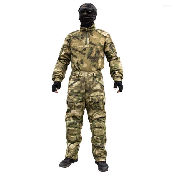 Ropa de gimnasio Deportes al aire libre Primavera/Verano Hombres Caza táctica Desert Green Camo Set