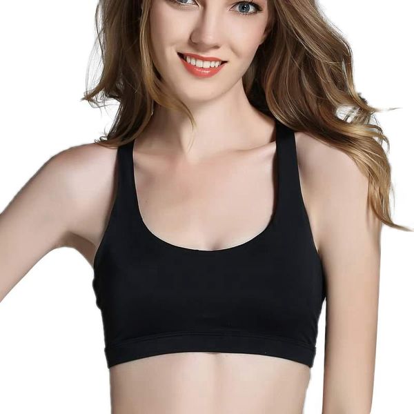 Ropa de gimnasia Camisa deportiva Mujer Yoga Top Sujetador deportivo para correr Camisetas sin mangas Fitness Push Up Bras Ropa deportiva (L)