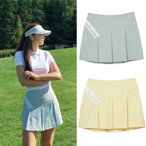 Vêtements de sport printemps et été Golf dames imprimé sergé jupe plissée Style collège Sports de plein air irréguliers loisirsGym