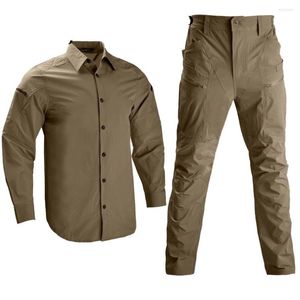 Vêtements de sport chemise tactique Safari coupe-vent uniforme de Combat militaire costumes d'entraînement ensembles de travail vêtements de plein air costume de chasse armée hommes