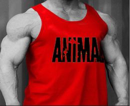 Gym Clothing tank tops Coton hommes débardeur haies musculation Fine imprimé gilet exercice Fitness porter Animal hommes sans manches Shi1016501