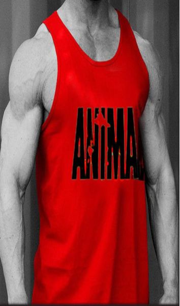 Gym Clothing tank tops Coton hommes débardeur haies musculation Fine imprimé gilet exercice Fitness porter Animal hommes sans manches Shi7515415