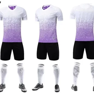 Ropa de gimnasio al por mayor, uniforme de fútbol para estudiantes adultos, traje de manga corta, equipo DIY, estampado personalizado, deportes al aire libre, carreras