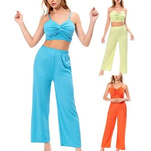 Gymkleding Dames Tweedelige Vakantie Voorkant Jaren '80 Joggingpakken voor dames Damesbroeken Rompertjes en jumpsuits Vrouw Outfit Set Feest