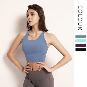 Vêtements de sport femmes Yoga soutiens-gorge sans anneau en acier rassemblé antichoc sport soutien-gorge gilet avec coussin de poitrine Fitness vêtements actifs