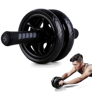 Équipement de gymnastique à deux roues Keep Fit Wheels Pas de bruit Abdominal Wheel Ab Roller avec tapis pour l'exercice Fitness Equipment T200506