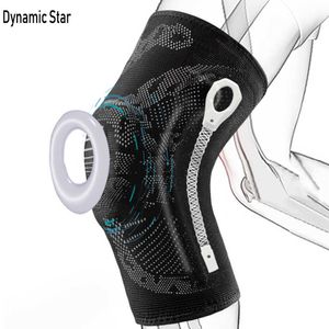 Gym Fitness Knee Brace Support For Basketball Running Sports Knee Pads Silicone Spring Joints Kneepad Meniscus Patella Protector Q0913