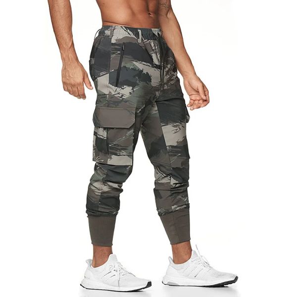 Pantalones deportivos de camuflaje para hombre, pantalones deportivos para correr, pantalones de entrenamiento para correr, ropa deportiva, pantalones casuales, pantalones Cargo para hombre