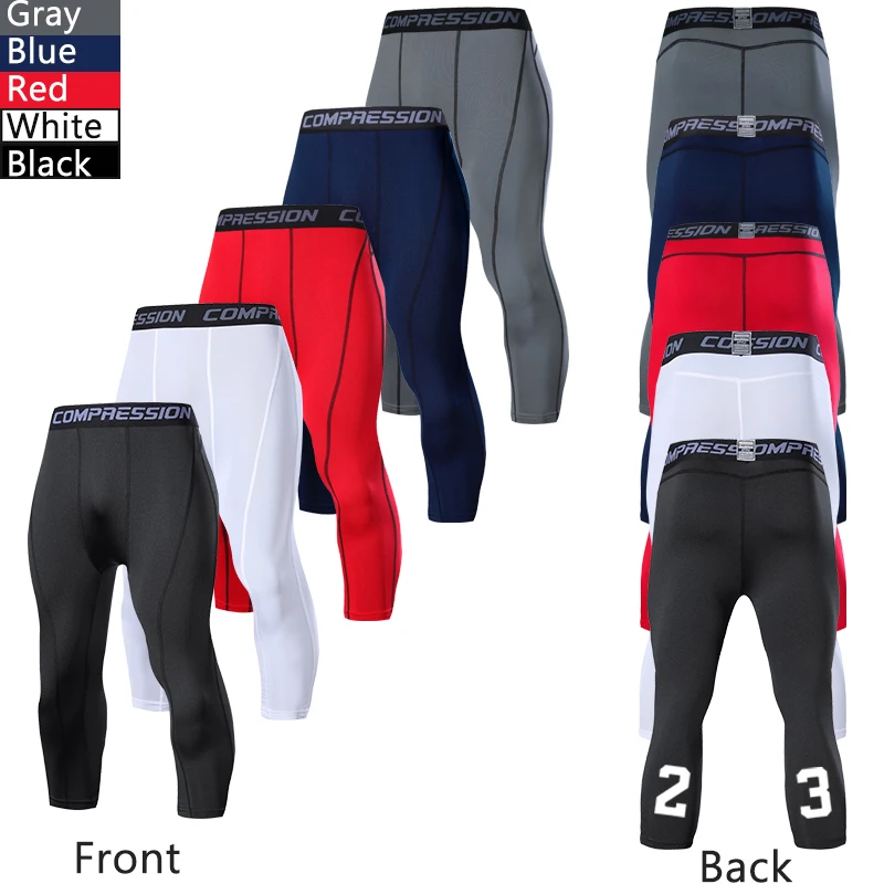 Pantalones de gimnasio Pantalones para hombres Joggings elásticos Compresiones elásticas de suministro de fútbol de baloncesto de fútbol Leggings Masculino