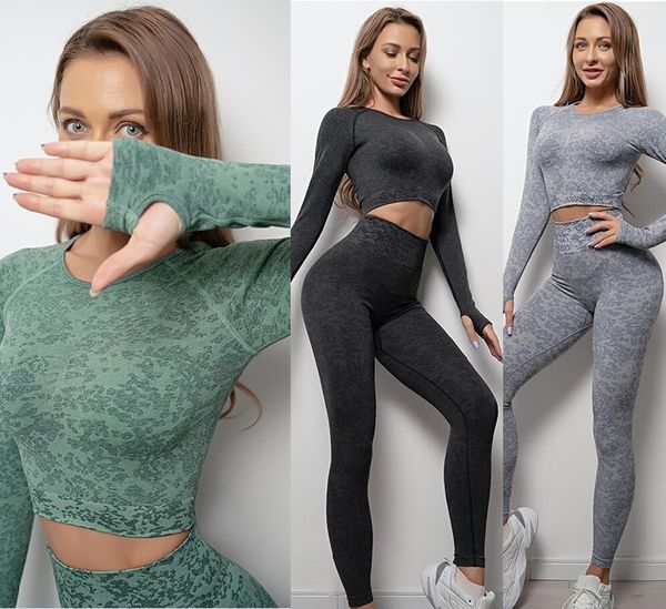 ensemble de gym Survêtements Womens Fashion Yoga wear tenues actives Sportwear Teech Fleece top chemises à manches longues leggings pant outdoor tech suit woman designer track Solid