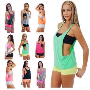 Gym Sports TShirt smock femmes gilet de sport Yoga entraînement gilet Fitness entraînement exercice séchage rapide vêtements de sport Tee débardeurs Singlets vêtements