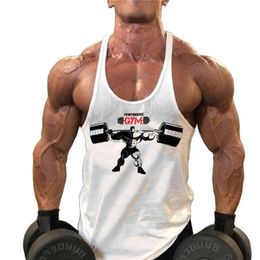 Gym tanktop mannen fitness kleding heren bodybuilding tops zomer voor mannelijke mouwloos vest shirts plus maat 220624