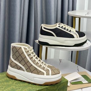 Gym Voyage Plateforme Chaussures Femmes Casual En Cuir À Lacets Baskets Sneaker Lettres En Peau De Vache Hommes Chaussures À Fond Épais Femme Designer Chaussure Dame Baskets Taille 35-44-45 S s