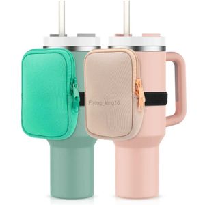 Manchon de rangement pour gobelet à eau de gymnastique pour gobelet de 40 ozPoches de rangement latérales pour tasse d'eau avec fermeture à glissière pour gobelet de 20 à 40 oz HKD230803