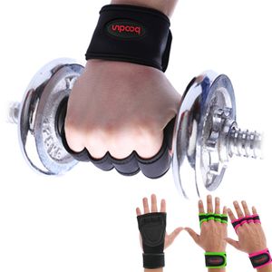 Gym Haltérophilie Gants Haltère Fitness Antidérapant Respirant Demi Doigt Résistant À L'usure Entraînement Sportif Long Poignet Soutien Poignet