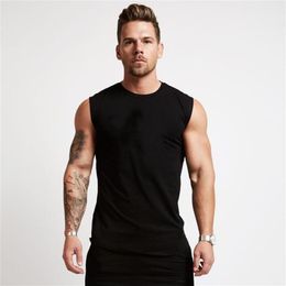 Gym workout mouwloos shirt tanktop mannen bodybuilding kleding fitness heren sportkleding vesten spiermannen tanktops 210319