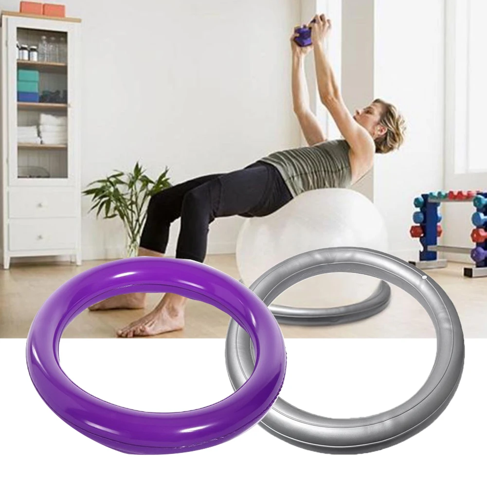 Fitness-Yoga-Ballbasis nicht rutschfestes explosionssicheres PVC Pilates Runde Übung verdicken Stallbilanz fester Ring für 45-75 cm Yoga Ball