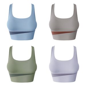 Gym Yoga sport soutien-gorge sous-vêtements de sport sous-vêtements pour femmes dos nu Crop designer débardeur femmes ras du cou avec gymnase épaule dénudée sexy débardeurs Fitness Cami décontracté été 0