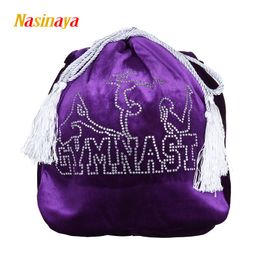 Anneaux de gymnastique 24 couleurs sac de balle de gymnastique artistique RG professionnel de protection en tissu de velours accessoires strass pour filles 230825