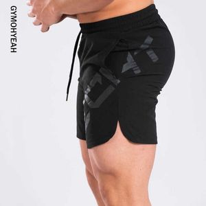 GymoHyeah Heren Shorts Zomer Zwart Casual Fitness Gyms Bodybuilding Jogger Training Kleding Sneldrogend Compression Shorts Heren X0705