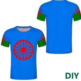 Camiseta de grupo étnico gitano Sport Top DIY Gypsies Bohemia Camisetas Personalizar Romani personas Nombre Número P o 220614