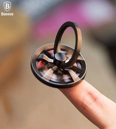 Gyro Finger Ringhouder Baseus Hand Spinner Roterende rotatie Rotatie Metaal Mobiele telefoonhouder Stand voor iPhone Samsung telefoonringhouder7311654