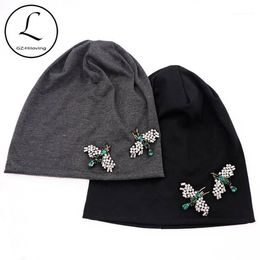 GZhilovingL 2020 nouveau printemps femmes Bug Appliques Slouch bonnets chapeaux mince doux coton Skullies chapeau et casquettes dames hiver hats1229O