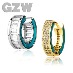 gzw creative coloré lueur boucles d'oreilles pour hommes et femmes diffusion en direct cool carré diamant boucles d'oreilles clip printemps et été vêtements quotidiens boucles d'oreilles de mode