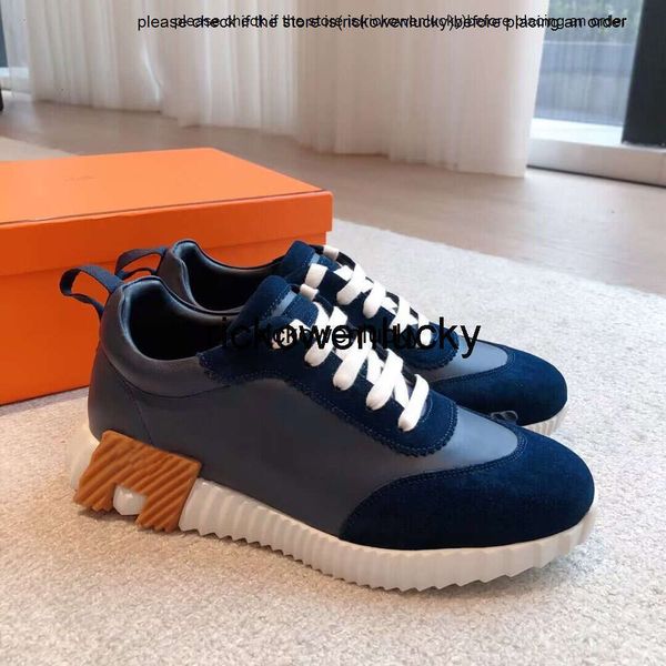 H 2024 Chaussures décontractées designer rebondissants baskets Trainers en daim