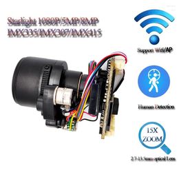 H.265 5MP/8MP Starlight Wifi IP PTZ Camera Module 5X Zoom 2.7-13.5mm Lens Draadloze Video surveillance Board 4K IPCam