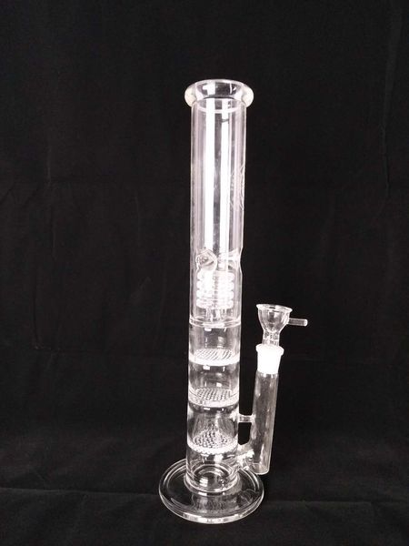 H: Conduite d'eau Bong en verre de 46 cm 18 