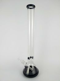 H: 48 cm 18 mm gewrichtsgrootte glazen bong, glazen waterpijp bong booreiland