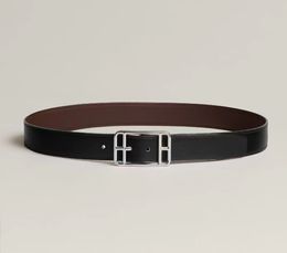 H Belt voor mannen Designer High-End Classic Leather Taillband Heren Lychee Patroon Belts Woman H Gold en Silver Belt Buckle Belt He077
