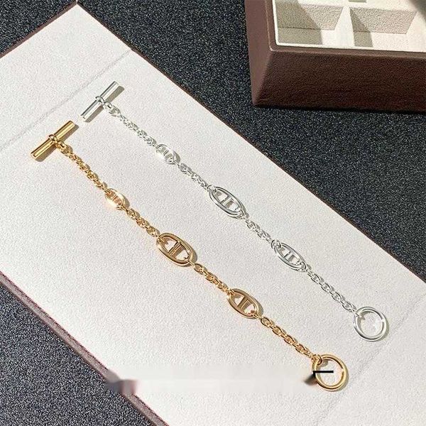 H Bracelet Aijia H Bracelet de nez Pig V Gold Chain épais CNC Édition de précision avancée