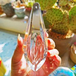 H D 5 pulgadas Gran Cristal Surrater Clear Faceted Horseeye Priss Drop Rainbow Maker Window Garden Decoración colgante Ornamento 231227