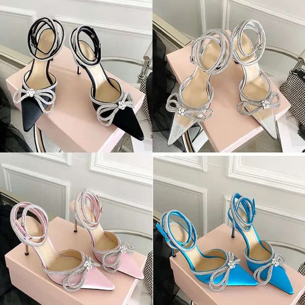 H robe Designer _ Sandals chaussures satin fashion arc cristal cristal ornestone soirée femme stileletto talons bracele