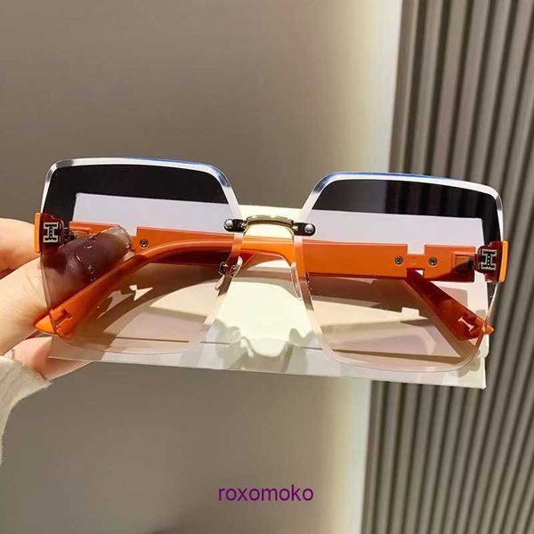 H home Top Gafas de sol originales al por mayor a la venta 2023 Nuevas sin marco Premium para mujer sin bordes Protección solar cuadrada grande y sol de moda UV con caja de regalo