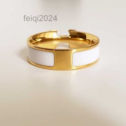 H Letter Ring 6mm Luxury Brand Rings Designer Rings mode sieraden paar ringen feest bruiloft verloving sieraden voor vrouwen vriendin Valentijnsdag cadeau