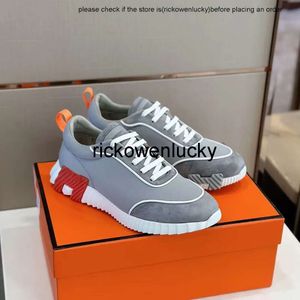 H Luxe Italië Design Heren stuiteren Casual Sneaker Shoes Nappa Leather Technical Jersey Suede Goatskin Low Top Trainers wandel feestjurk Walking Skate schoen