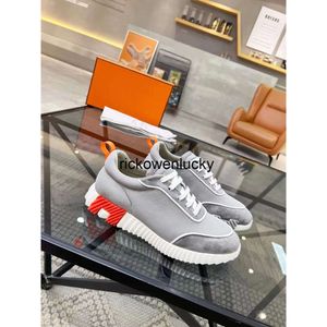 H Men Summer Walk Italia Diseño Bouncing Zapatos de zapatillas casuales Nappa Technical Jersey Suede Caballero de cabra Bail Top Trainers Destino Party Walking Skate With Box