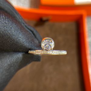 H ring voor vrouw designer paar 925 zilveren diamant maat 6-8 t0p geavanceerde materialen officiële reproducties merkontwerper sieraden jubileum cadeau 021
