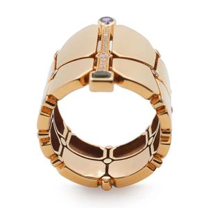 Anillo H para mujer diseñador pareja Chapado en Oro 18K diamante T0P Materiales Avanzados reproducciones oficiales marca diseñador joyería de moda con estuche 023