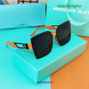 H Lunettes de soleil de créateurs de Sun Cépiennes H Famille Fashion Personnalité Fashion Personnalité Art Populaire Nouveaux lunettes Orange avec boîte-cadeau